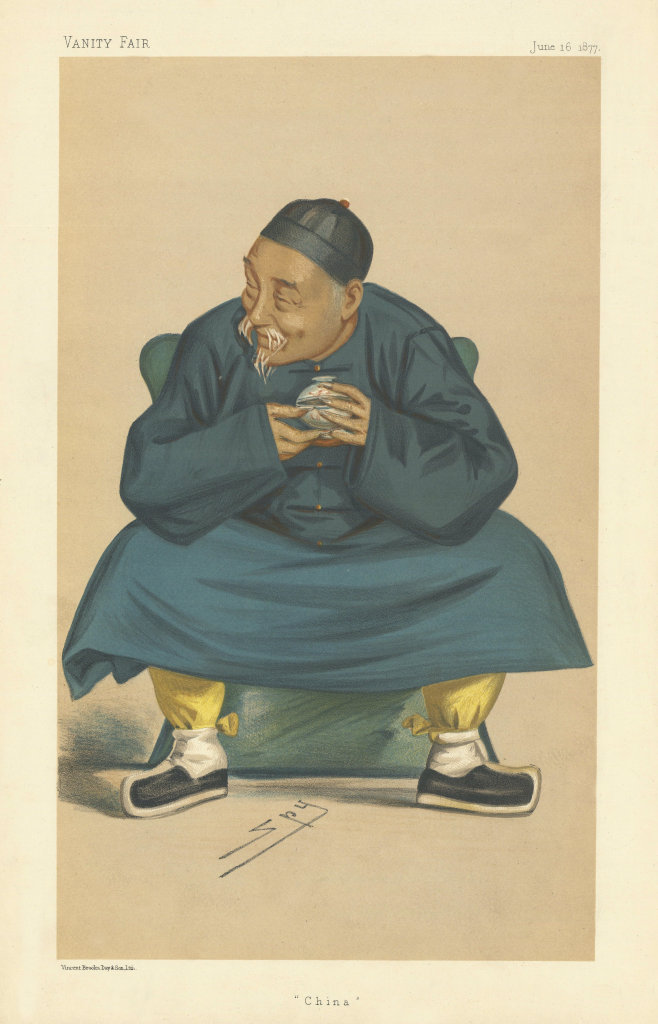 VANITY FAIR SPY CARTOON Kuo Sung Tao 'China'. Guo Songtao 1877 old print