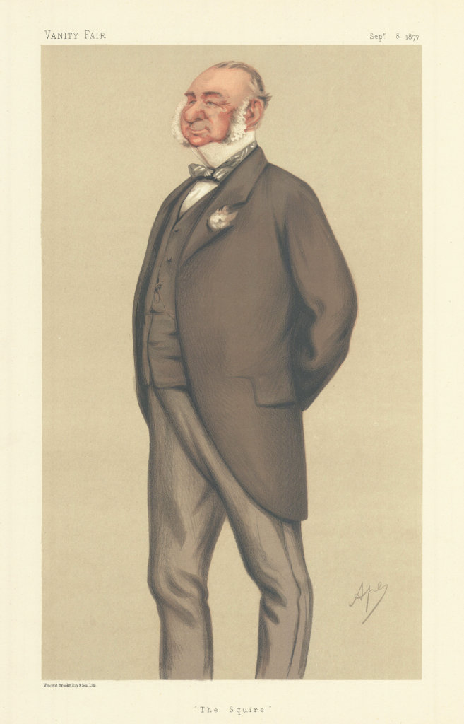 VANITY FAIR SPY CARTOON Henry Villebois 'The Squire' Norfolk. By Ape 1877