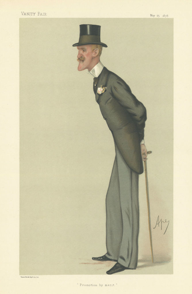 VANITY FAIR SPY CARTOON Col Frederick Arthur Wellesley 'Promotion by merit' 1878