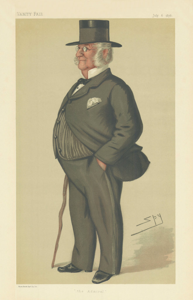 VANITY FAIR SPY CARTOON Sir James Dalrymple-Horn-Elphinstone 'the Admiral' 1878
