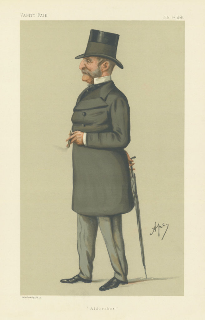 VANITY FAIR SPY CARTOON General Sir Thomas Montagu Steele 'Aldershot'. Ape 1878
