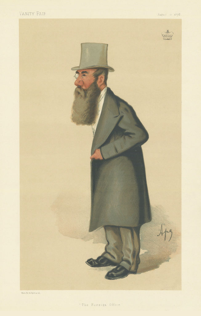 VANITY FAIR SPY CARTOON Lord Tenterden 'The Foreign Office' Diplomat. Ape 1878