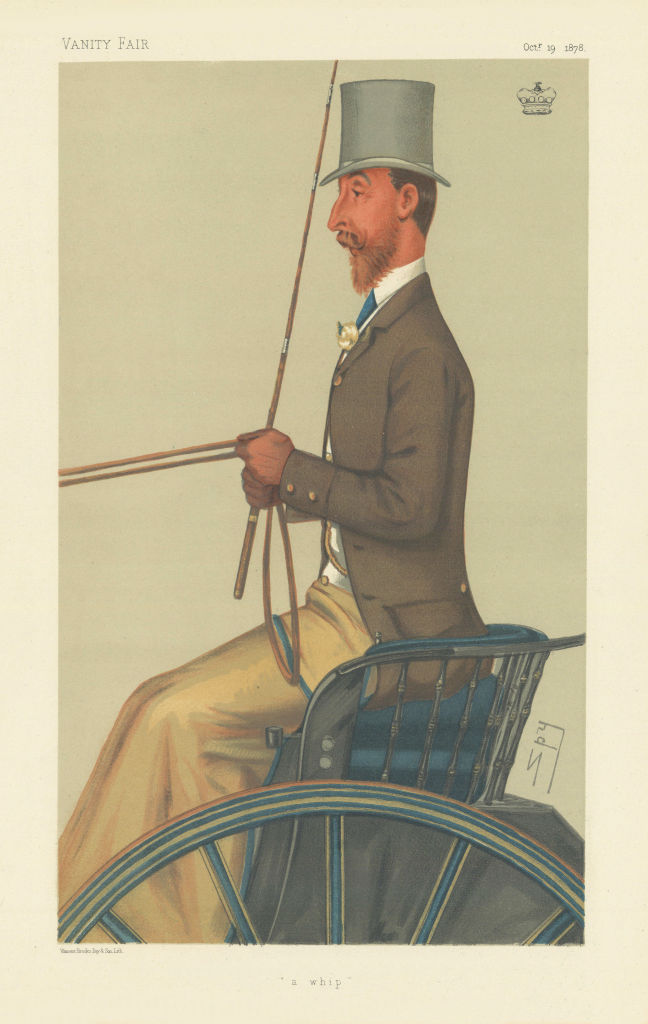 VANITY FAIR SPY CARTOON Lord Londesborough 'a whip' Carriage Drivers 1878