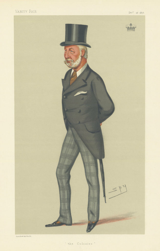 Associate Product VANITY FAIR SPY CARTOON The Duke of Manchester 'the Colonies' Lancs 1878 print