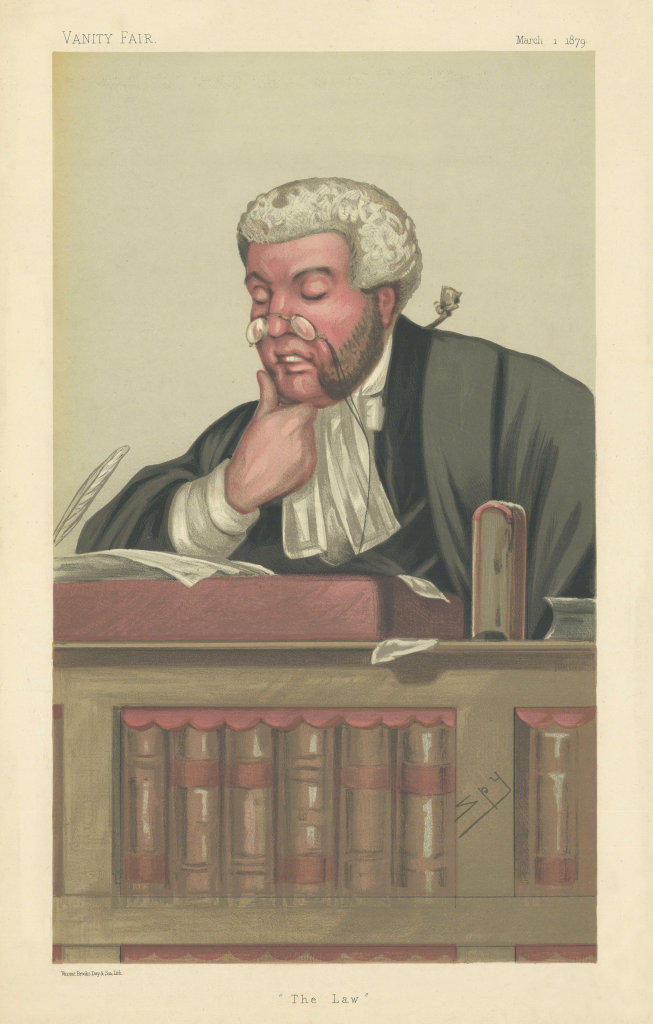 VANITY FAIR SPY CARTOON Sir George Jessel 'The Law'. Judge 1879 old print