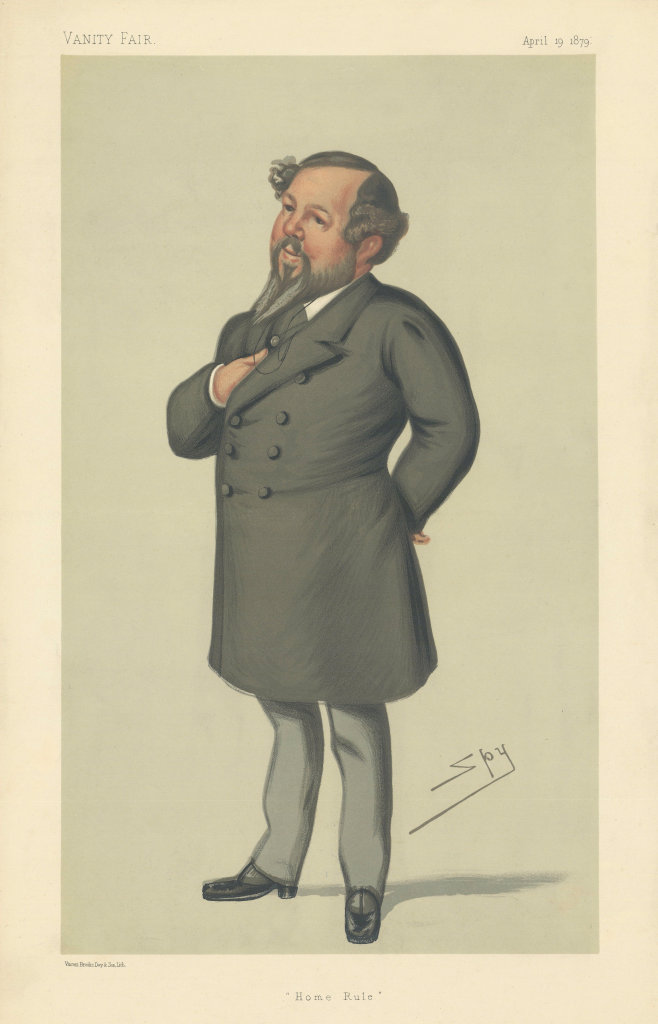 VANITY FAIR SPY CARTOON Mitchell Henry 'Home Rule' Ireland 1879 old print