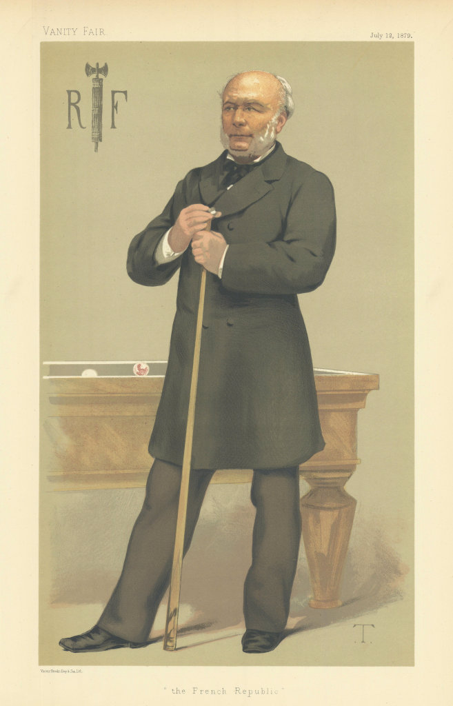 VANITY FAIR SPY CARTOON Jules Grevy 'the French Republic' France. Billiards 1879