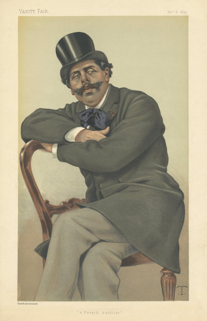 VANITY FAIR SPY CARTOON Paul de Granier de Cassagnac 'a French duellist'. T 1879