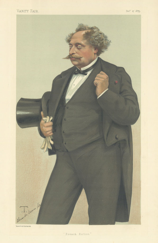 Associate Product VANITY FAIR SPY CARTOON Alexandre Dumas Fils 'French Fiction'. Author 1879