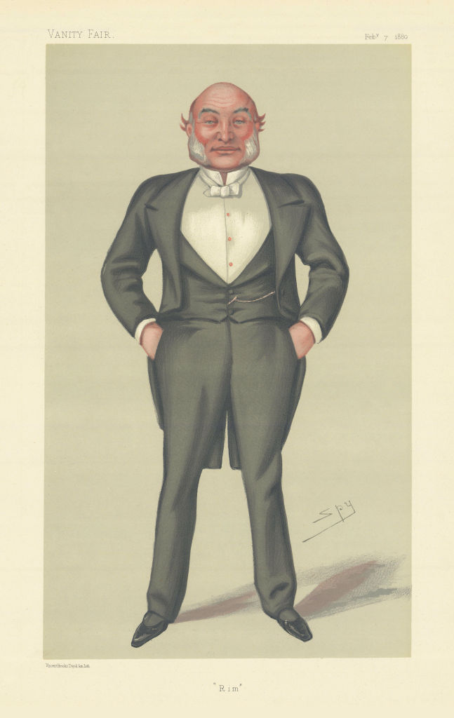 VANITY FAIR SPY CARTOON Vice-Admiral Sir Reginald John Macdonald 'Rim' 1880