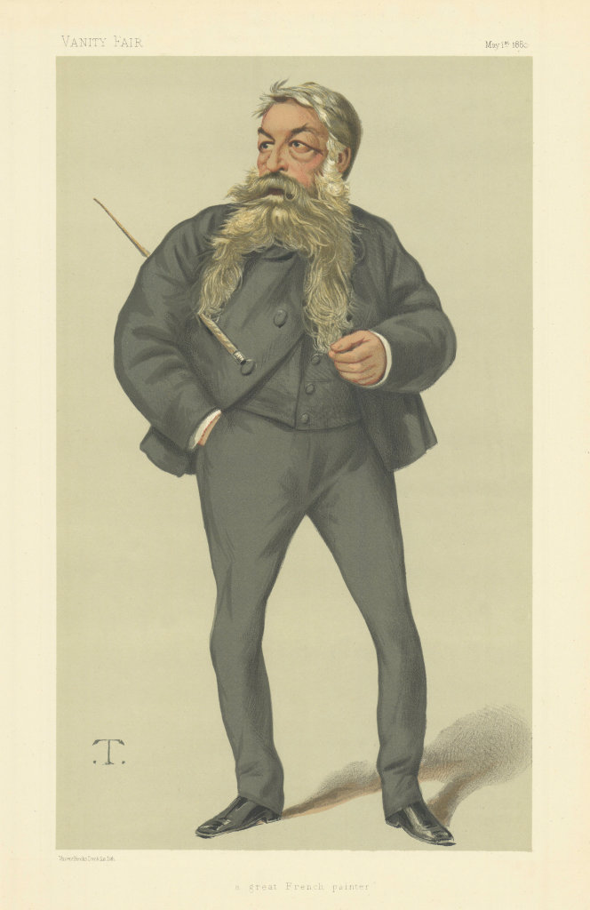 VANITY FAIR SPY CARTOON Ernest Meissonier 'a great French painter' 1880 print