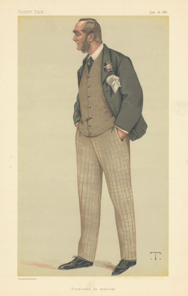 VANITY FAIR SPY CARTOON Sir Augustus Paget 'Promotion by marriage' Diplomat 1880