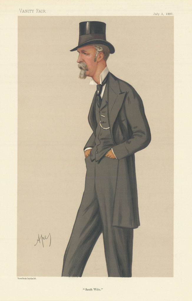 VANITY FAIR SPY CARTOON Viscount Folkestone 'South Wilts' Kent. By Ape 1880