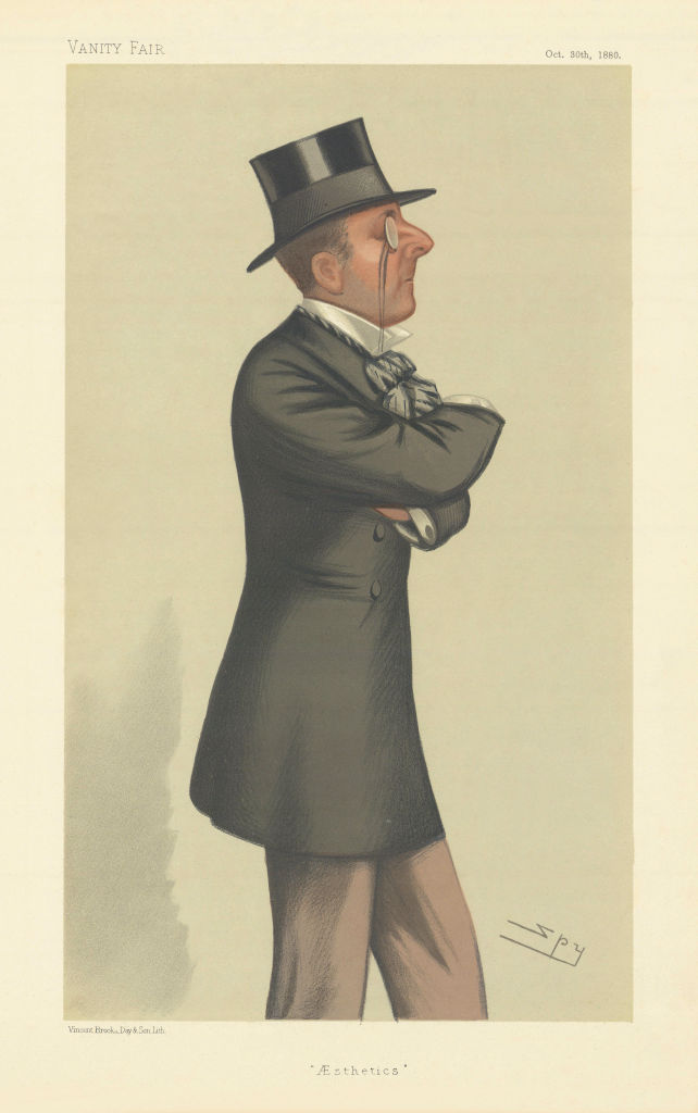 VANITY FAIR SPY CARTOON Percy Scawen Wyndham 'Aesthetics' Cumbria 1880 print