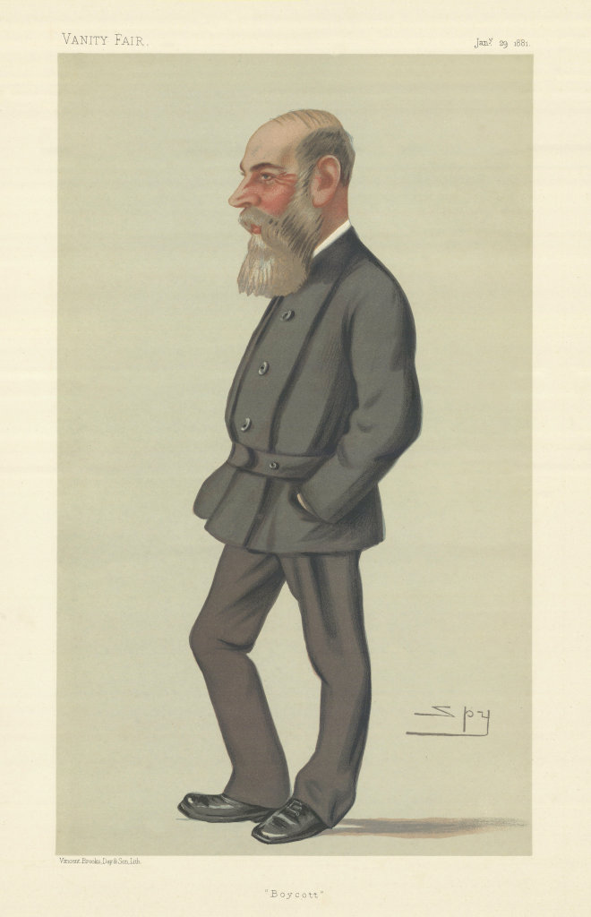 Associate Product VANITY FAIR SPY CARTOON Charles Cunningham 'Boycott'. Ireland 1881 old print