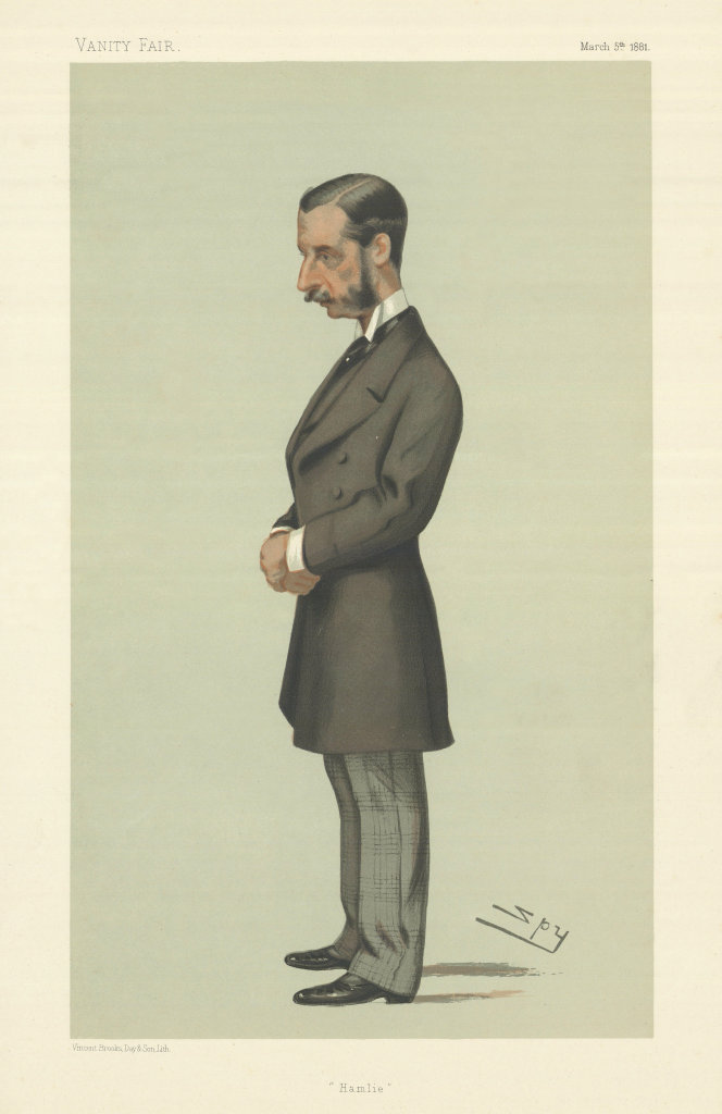 VANITY FAIR SPY CARTOON James Hamilton, 2nd Duke of Abercorn 'Hamlie' 1881