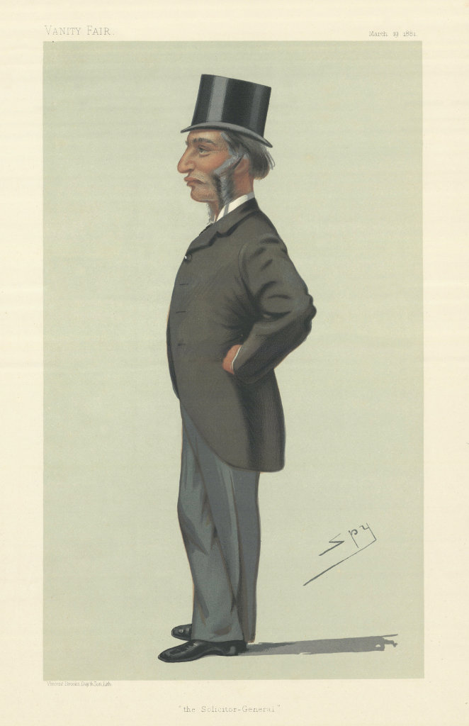 VANITY FAIR SPY CARTOON Farrer Herschell QC 'the Solicitor-General' Lawyer 1881