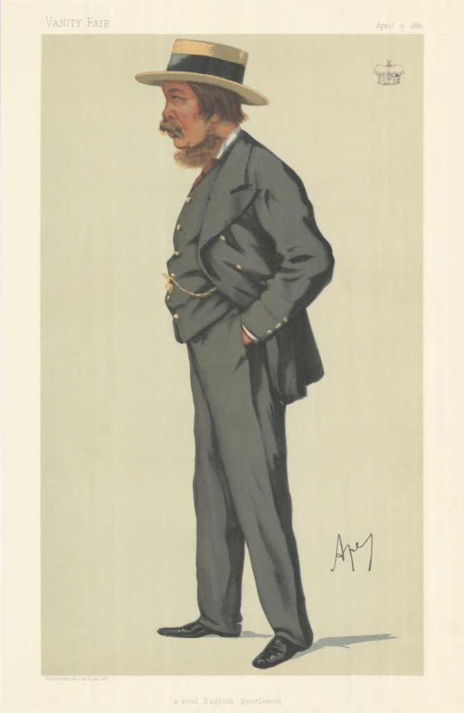 VANITY FAIR SPY CARTOON William Alleyne Cecil, 'a real English gentleman' 1881