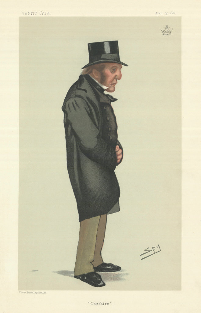 Associate Product VANITY FAIR SPY CARTOON John Jervis Tollemache 'Cheshire' MP 1881 old print