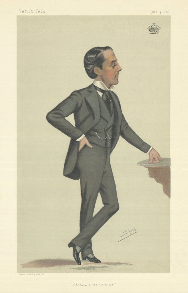 VANITY FAIR SPY CARTOON George, 5th Earl Cadogan 'Chelsea & the Colonies' 1881