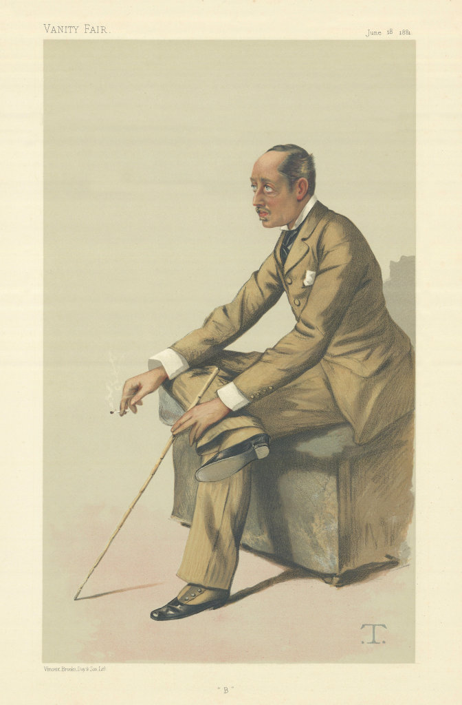 VANITY FAIR SPY CARTOON George Spencer-Churchill, Marquis of Blandford 'B' 1881