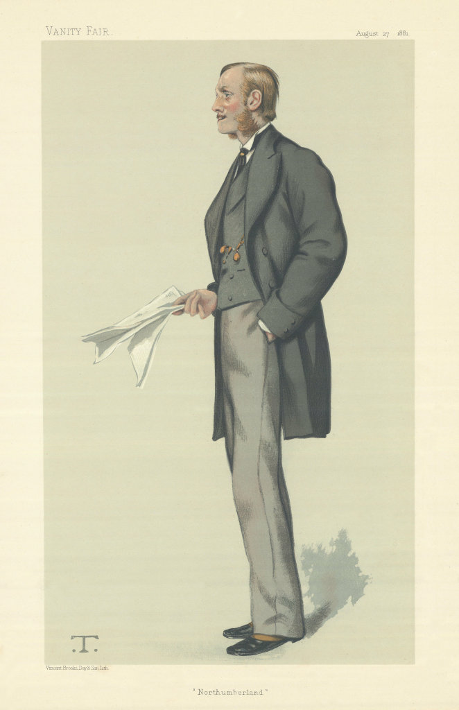 VANITY FAIR SPY CARTOON Henry George Percy, 7th Duke of 'Northumberland' 1881