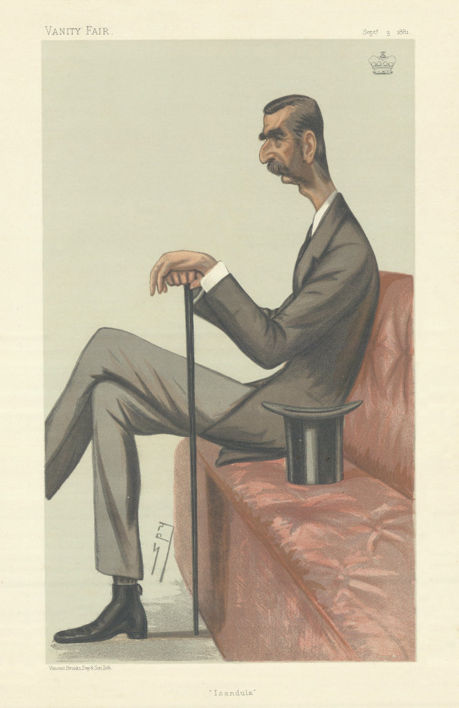 VANITY FAIR SPY CARTOON Frederic Thesiger, 2nd Baron Chelmsford 'Isandula' 1881