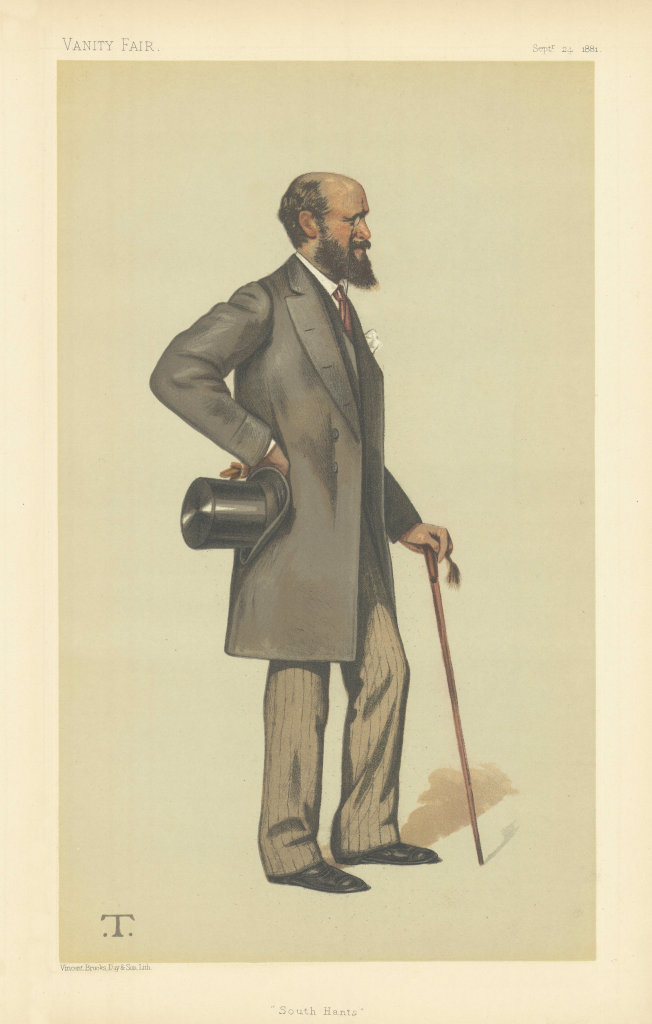 VANITY FAIR SPY CARTOON Lord Henry John Montagu-Douglas-Scott 'South Hants' 1881