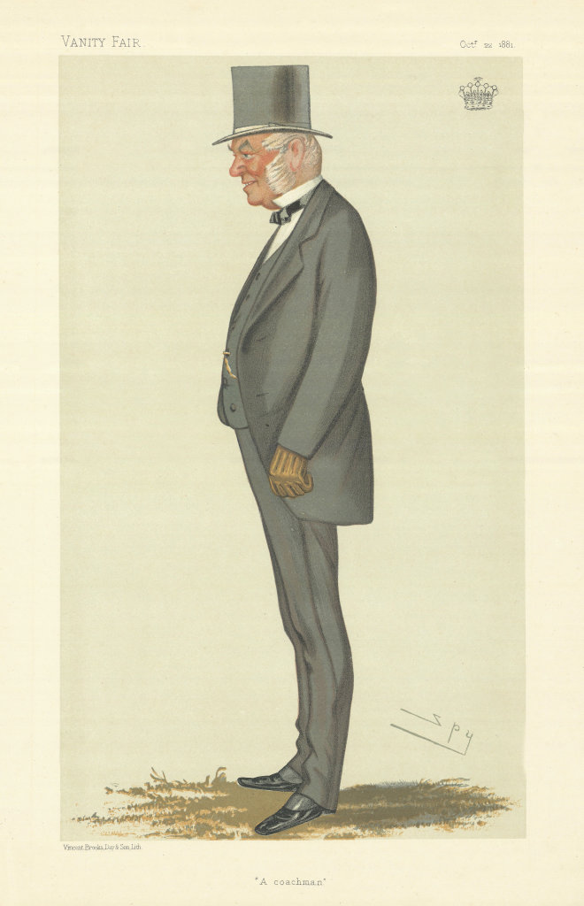 VANITY FAIR SPY CARTOON Thomas Parker 6th Earl of Macclesfield 'A coachman' 1881