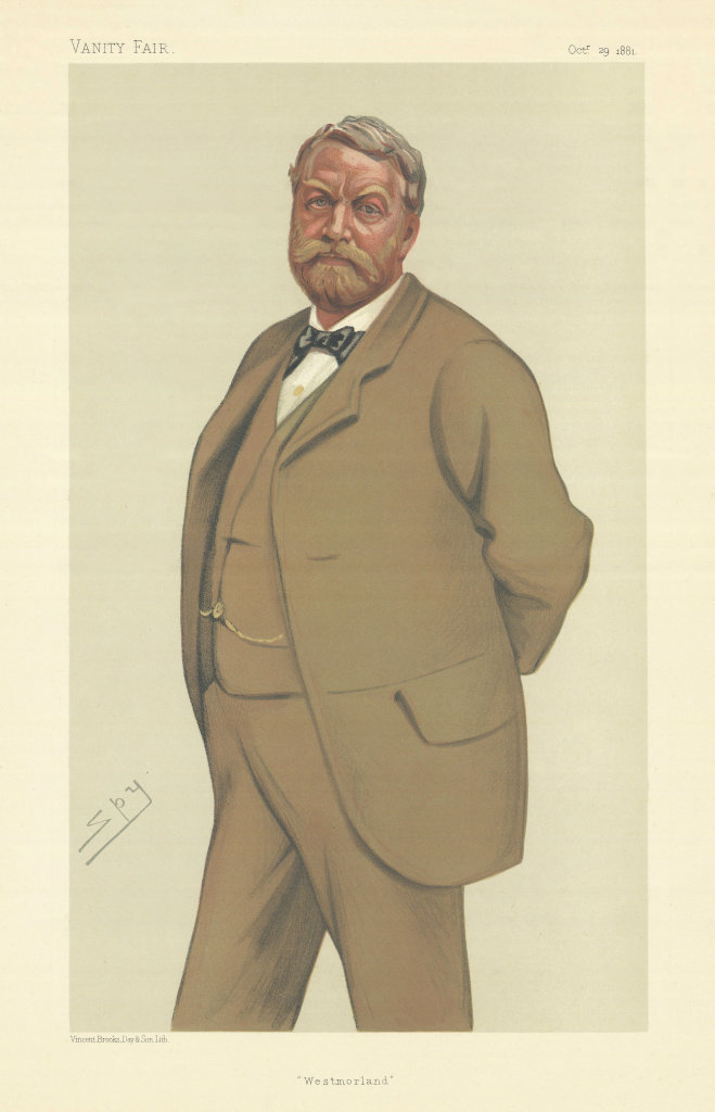VANITY FAIR SPY CARTOON William Lowther 'Westmorland' Westmoreland 1881 print