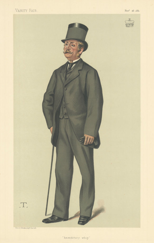 VANITY FAIR SPY CARTOON Viscount Hawarden 'hereditary whip' Ireland. T 1881