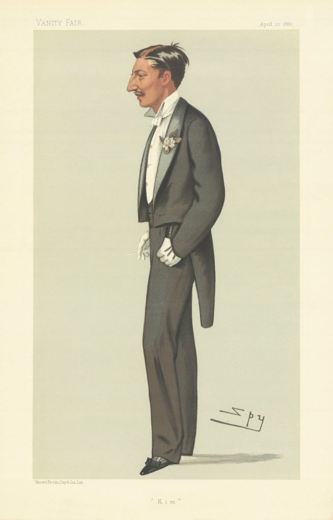 VANITY FAIR SPY CARTOON Viscount Mandeville 'Kim' Ireland 1882 old print