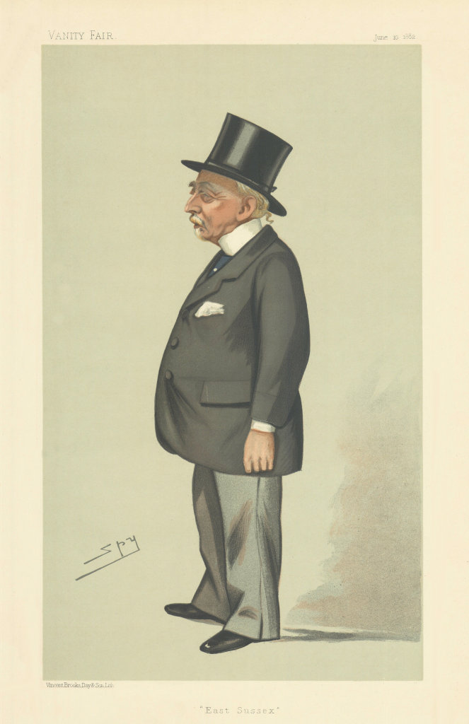 VANITY FAIR SPY CARTOON Montagu David Scott 'East Sussex' Sussex 1882 print