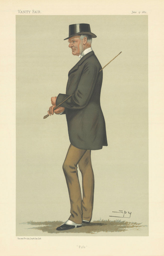 VANITY FAIR SPY CARTOON John Anstruther-Thomson 'Fife' Hunting 1882 old print