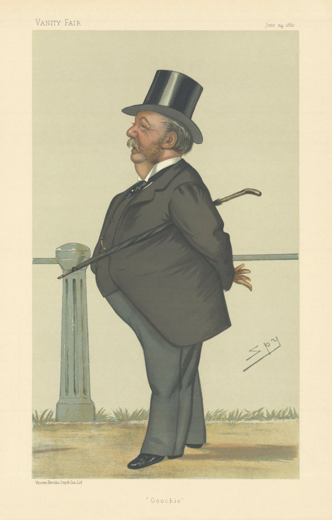 VANITY FAIR SPY CARTOON Capt Arthur Gooch 'Goochie' Men Of The Day 1882 print