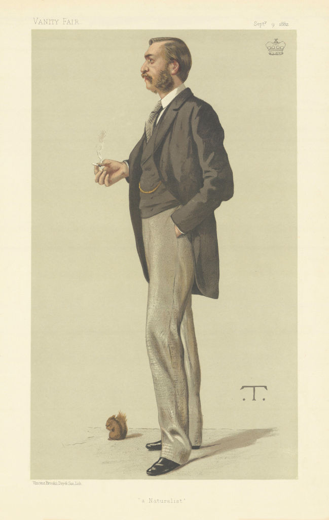 VANITY FAIR SPY CARTOON Lord Walsingham 'a Naturalist' Entomologist 1882 print