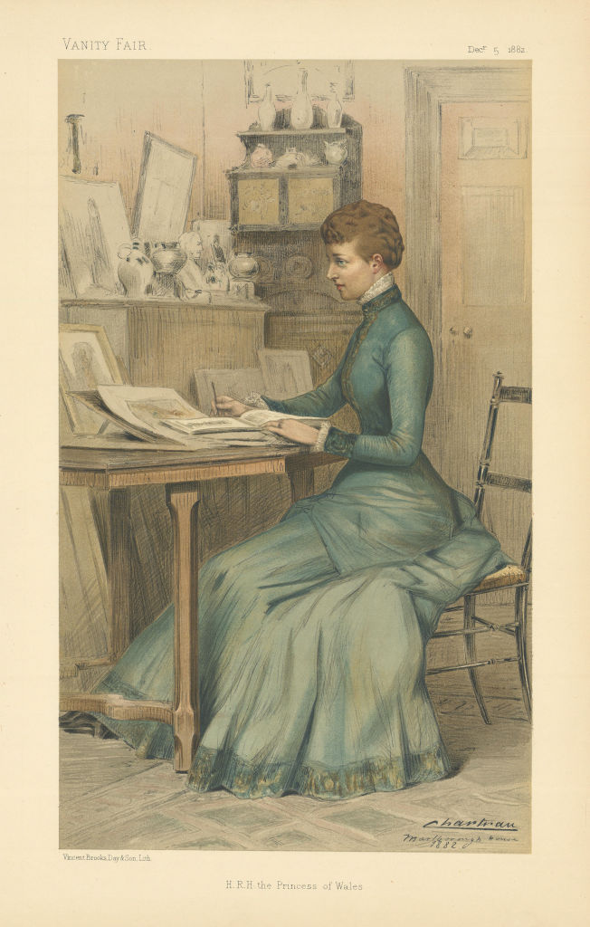 Associate Product VANITY FAIR SPY CARTOON 'HRH Princess of Wales' Alexandra of Denmark 1882