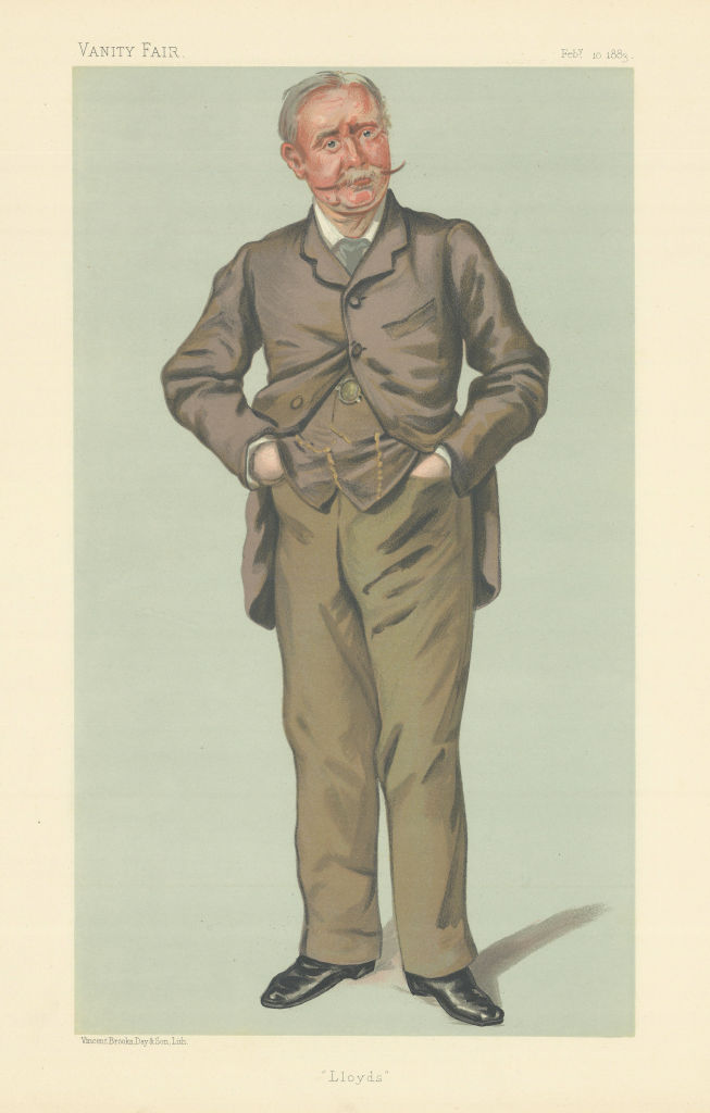 VANITY FAIR SPY CARTOON Henry Montague Hozier 'Lloyds' Finance. Shipping 1883