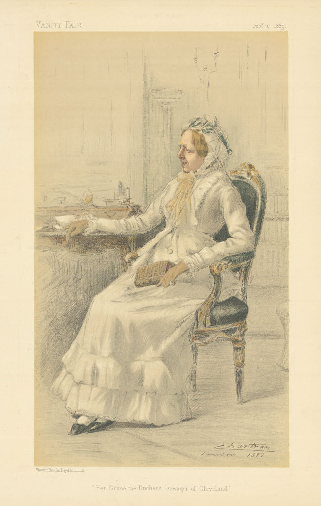 Associate Product VANITY FAIR SPY CARTOON Her Grace the Duchess Dowager of Cleveland. Ladies 1883