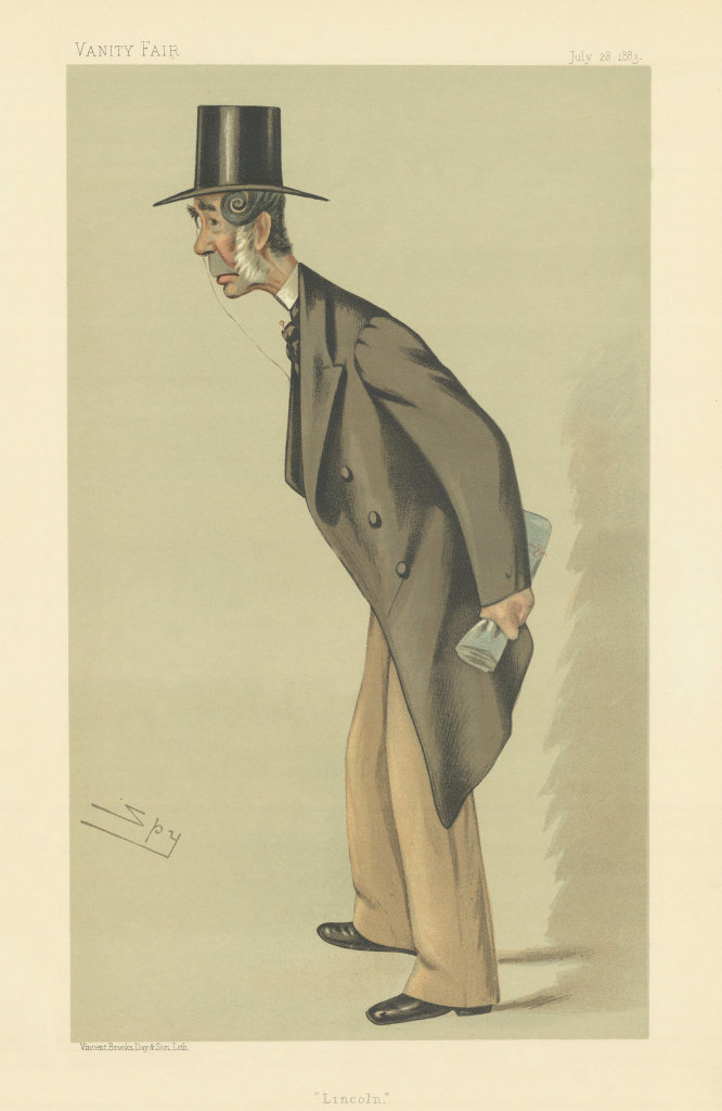 VANITY FAIR SPY CARTOON John Hinde Palmer QC 'Lincoln' Lincs 1883 old print