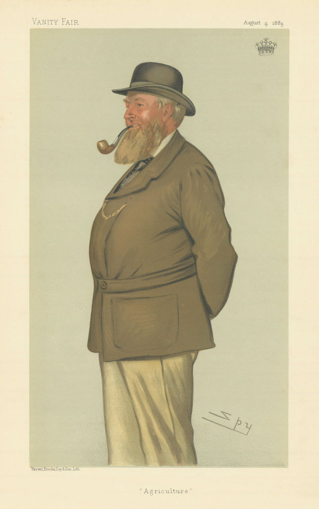 VANITY FAIR SPY CARTOON Thomas Coke, 2nd Earl of Leicester 'Agriculture' 1883