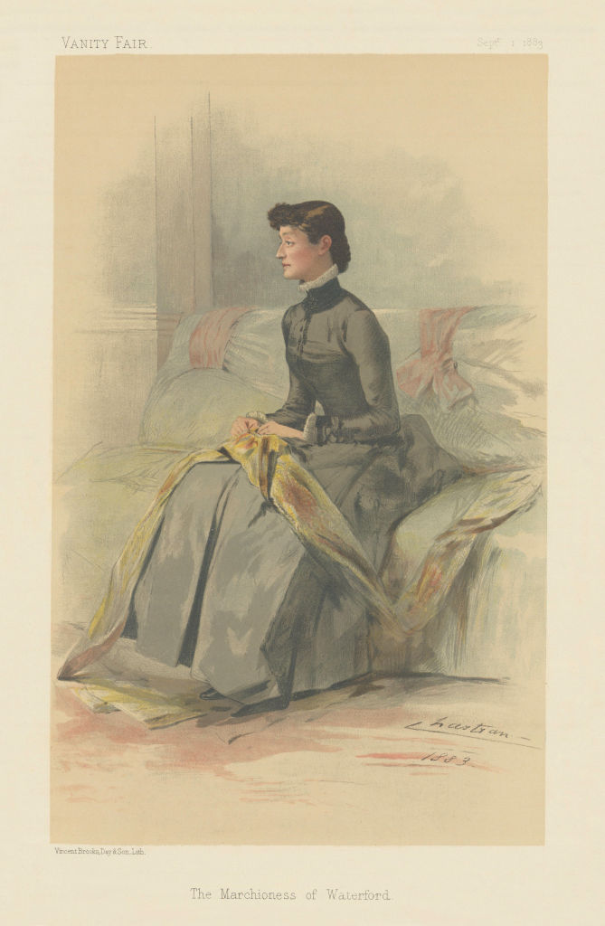 VANITY FAIR SPY CARTOON Marchioness of Waterford. Ladies. By Chartran 1883