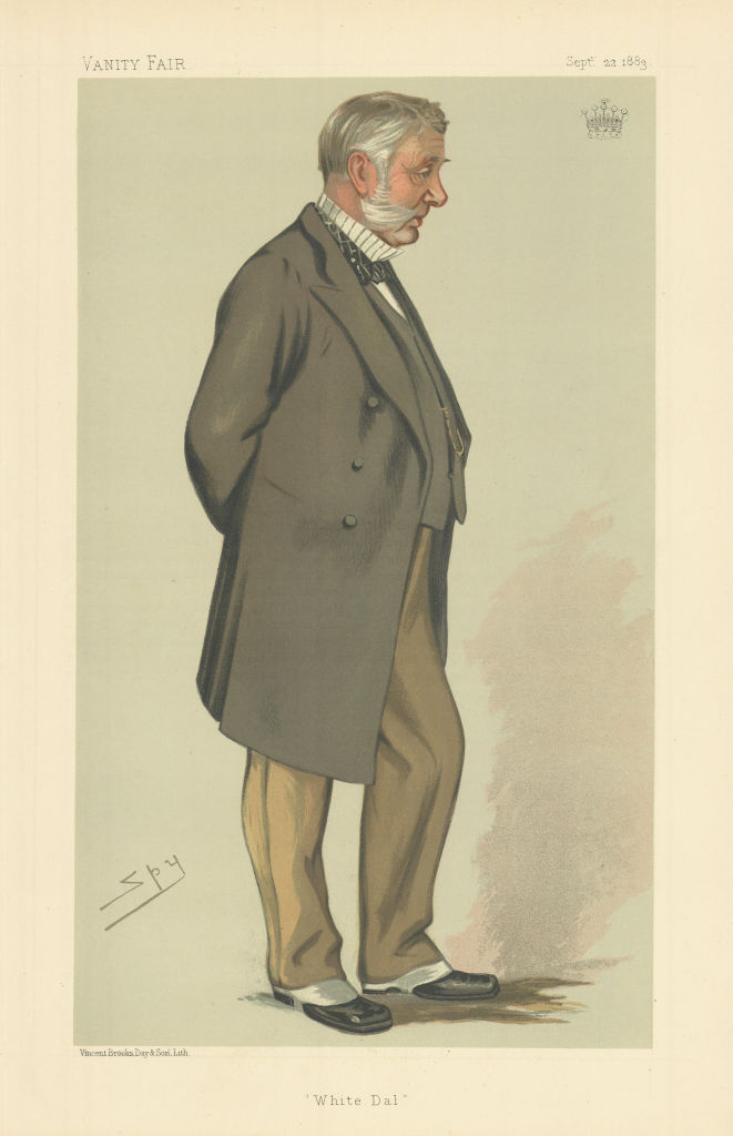 VANITY FAIR SPY CARTOON The Earl of Stair KT 'White Dal' Scotland 1883 print