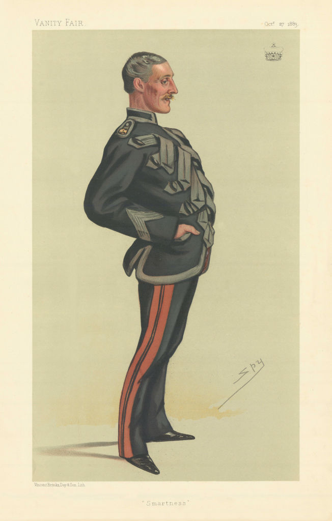 VANITY FAIR SPY CARTOON Major Viscount Downe 'Smartness' Yorkshire 1883 print