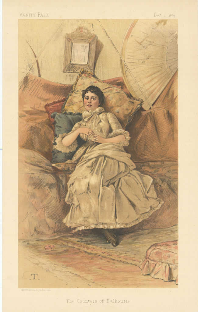 VANITY FAIR SPY CARTOON Countess of Dalhousie. Ladies. By T 1883 old print