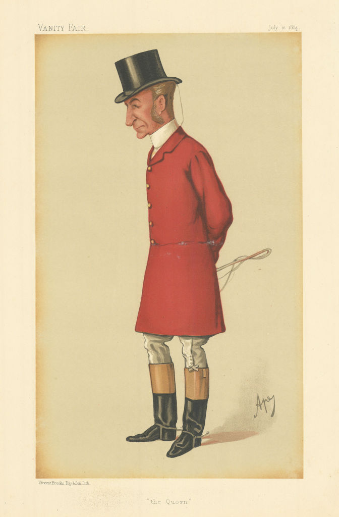 VANITY FAIR SPY CARTOON Mr John Coupland 'the Quorn' Fox hunter. By Ape 1884