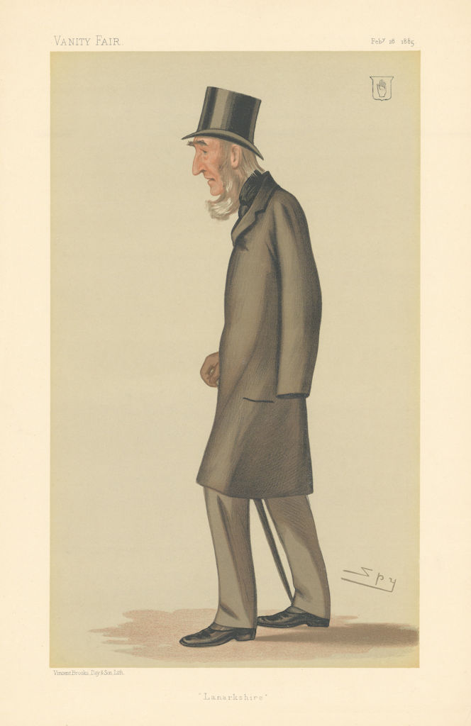 Associate Product VANITY FAIR SPY CARTOON Sir Thomas Edward Colebrooke 'Lanarkshire' 1885 print