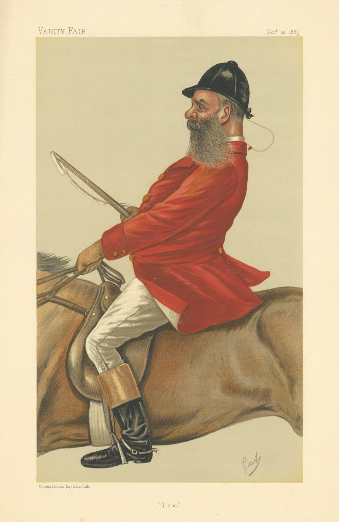 VANITY FAIR SPY CARTOON Mr Tom Nickalls 'Tom' Fox hunter. By T. By PAT 1885