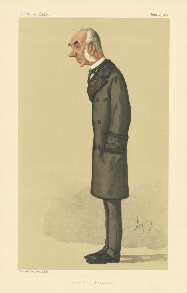 VANITY FAIR SPY CARTOON Sir Edward Thornton 'safe Ambassador' Diplomat. Ape 1886