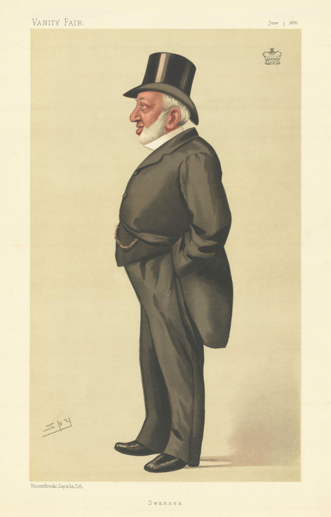 VANITY FAIR SPY CARTOON Sir Henry Hussey Vivian 'Swansea' Wales. Politics 1886